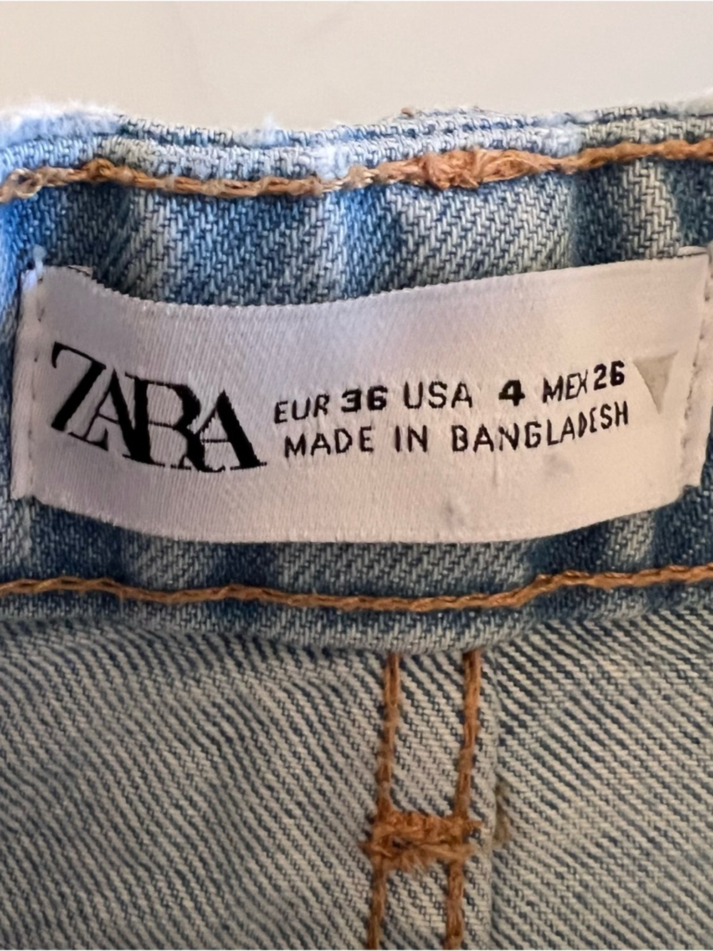 ZARA high waist denim shorts cotton mom fit vintage blue summer - Picture 2 of 9